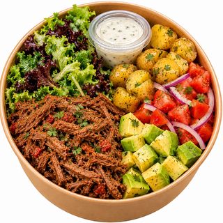 Super Bowl Carne desmechada