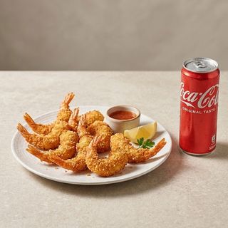 8 Langostinos + Bebida