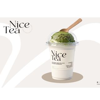 Gelato De Uva Verde Con Coco Y Matcha青抹Gelado