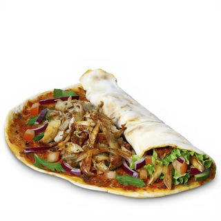 Lahmacun XL con ternera, pollo o mixto + queso