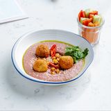 ჭარხლის ჰუმუსი ალუბლით