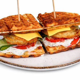 ვეგეტარიანული ვაფლი-ბურგერი