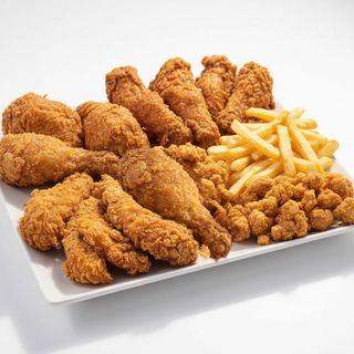 L სითი: 8 ფრთა, 4 ბარკალი, 4 სტრიფსი,ქათმის პატარა პოპკორნი