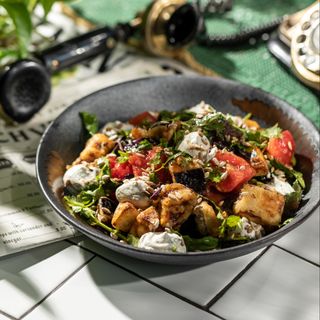 Crispy Eggplant Salad with Matsoni