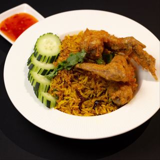 Grilled Chicken with Curry rice