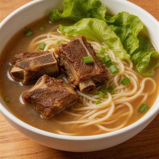 საქონლის ნეკნების რამენი (წვნიანი ლაფშა)