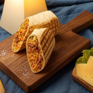 კანადური შაურმა ყველის სოუსით