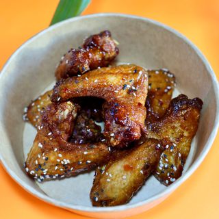 აზიური ქათმის ფრთები - ტკბილ/ცხარე