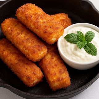 შემწვარი სულგუნი არაჟნით