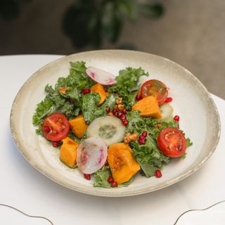 გოგრის სალათი ფეტა ყველით 