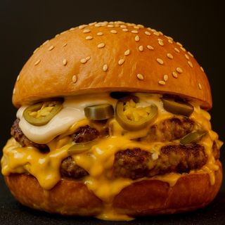 ორმაგი ჰალაპენიო ბურგერი