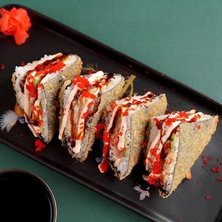 სენდვიჩი ორაგულით და მოცარელათი