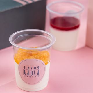 Peach panna cotta