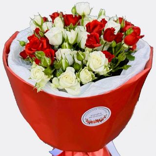 წითელი და თეთრი სპრეი ვარდები (9)