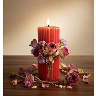 Candy- Candles with Dry flower