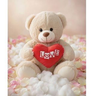 სათამაშო-დათუნია წითელი გულით