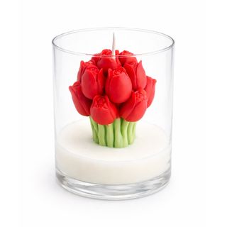 Candy - Tulips in Glass Red