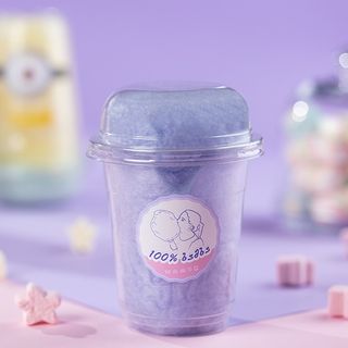 ბამბის ნაყინი ჭიქაში მიქსი ბაბლ გამი და ლურჯი მოცვი