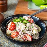 კიტრი-პომიდვრის სალათი გურული სუნელით