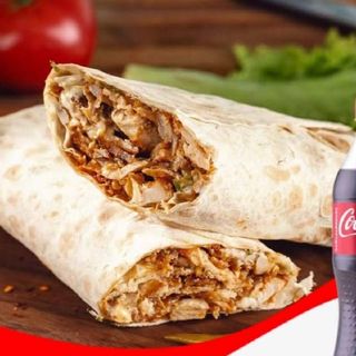 პატარა შაურმის მენიუ (შაურმა+ფრი+კეჩუპი+მაიონეზი, კოკა-კოლა 0,500)