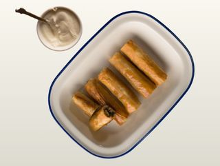 შემწვარი სოკოს ბლინი არაჟნის სოუსით (4ც)