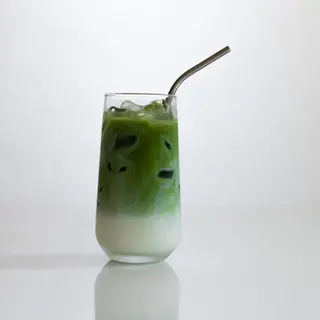 Cold matcha latte