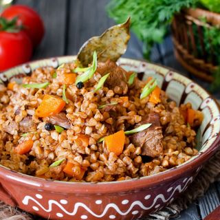 Gravy for buckwheat with meat