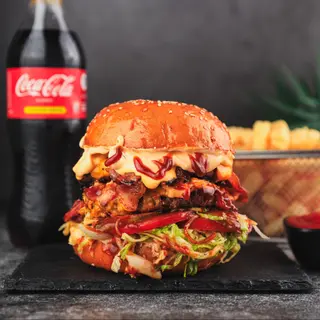 ორმაგი კეთილი ბურგერის კომბო /double kind burger combo