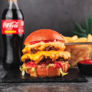 ორმაგი ჩიზის კომბო/double cheeseburger combo