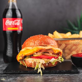 ქათმის ბურგერის კომბო/Chicken burger combo