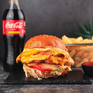 ორმაგი ქათმის ბურგერის კომბო/Double Chiken burger combo