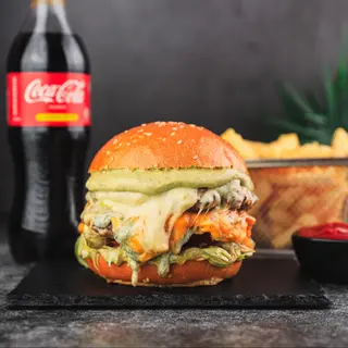 ლურჯი ყველის ბურგერის კომბო/Blue Cheese Burger Combo