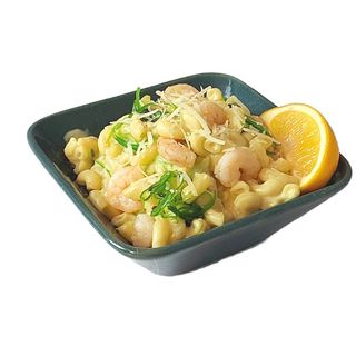 Mac and Cheese shrimps with chuka