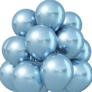 ქრომირებული ბურთები ცისფერი (10ც)