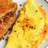 Omelette with toast