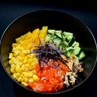 Poke with salmon