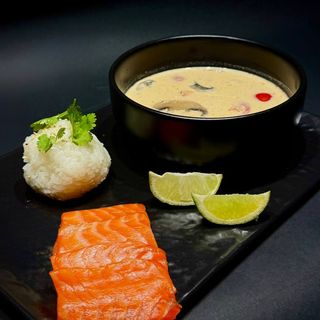 Tom Yum with Salmon