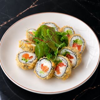 Tempura with salmon