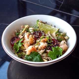 Coconut noodles with shrimp