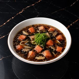Miso soup with salmon