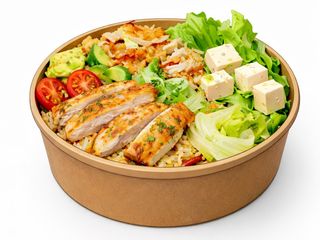 ბრინჯი/ქათმის ფილე/ბოსტნეული/ყველი