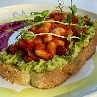 Avocado Toast with english baked  beans