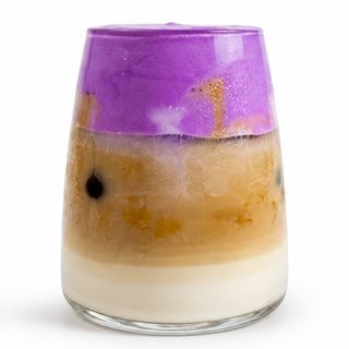 Ube iced latte