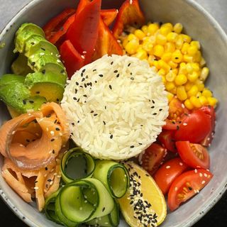 Salmon and avocado bowl