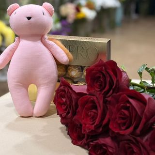 სასაჩუქრე ნაკრები ვარდისფერი დათუნიათი