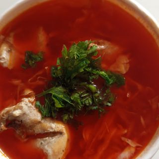 Борщ куриный/ბორში ქათმის ხორცით/Borch with chicken