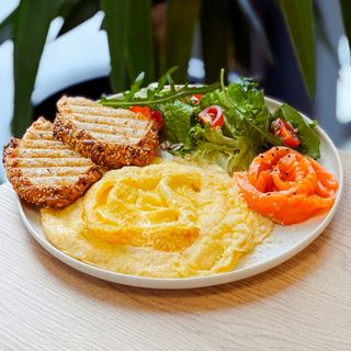 Omelette with salmon