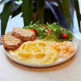 Omelet with shrimp