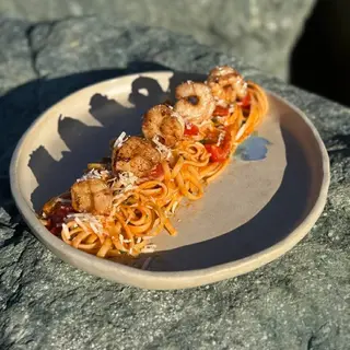 Pasta with shrimp