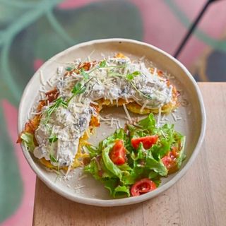 Potato pancakes with mushroom